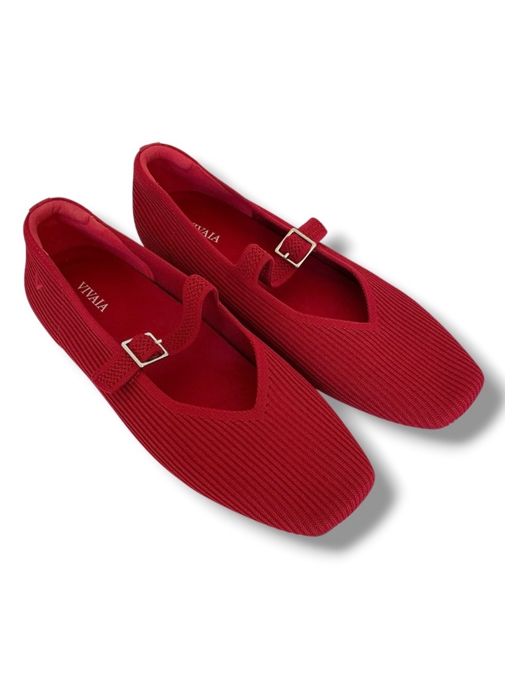Vivaia Square-Toe Mary Janes (Margot Mary Jane) in Ruby Red EU 40.5/US 9-9.5 NEW